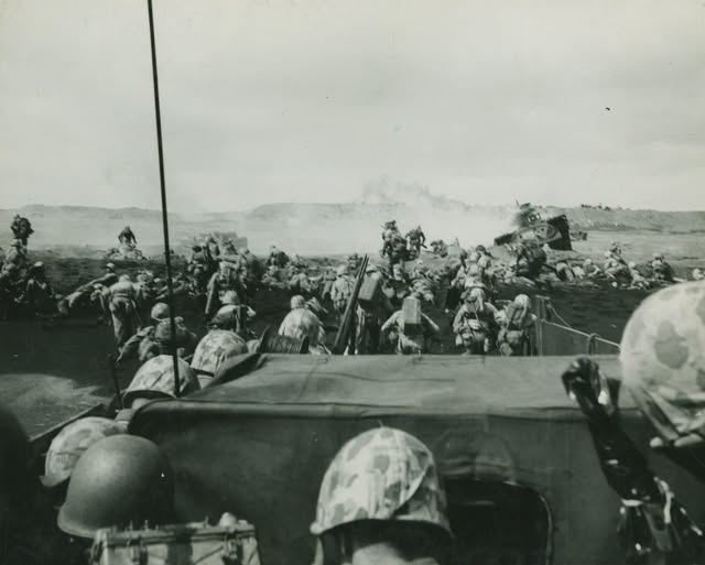4th Marine Division Storms Iwo Jima — 1945