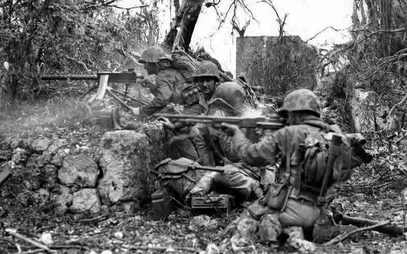 Marines Engage a Japanese Strongpoint on Peleliu — 1944