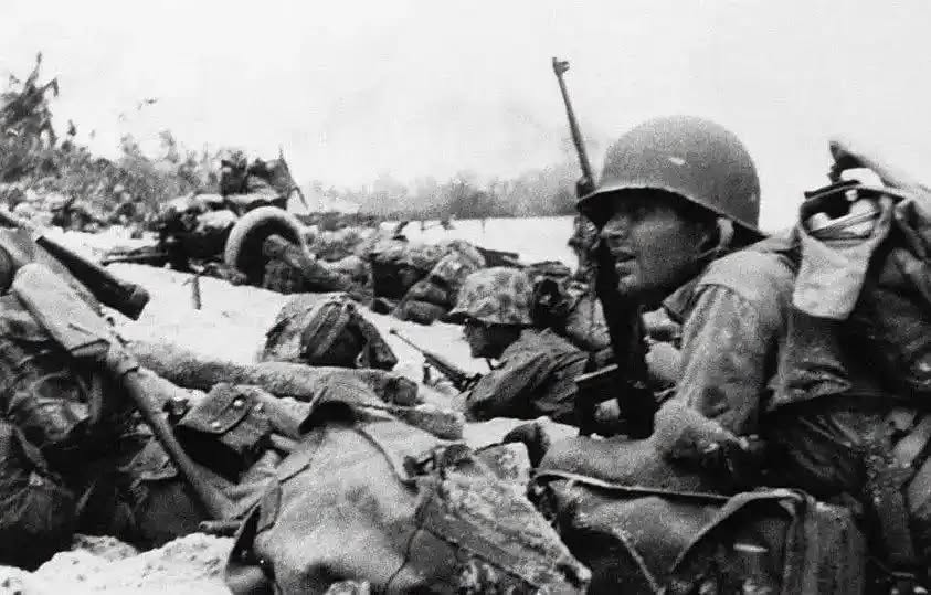 Marines Crawl Through Enemy Fire on Peleliu — 1944