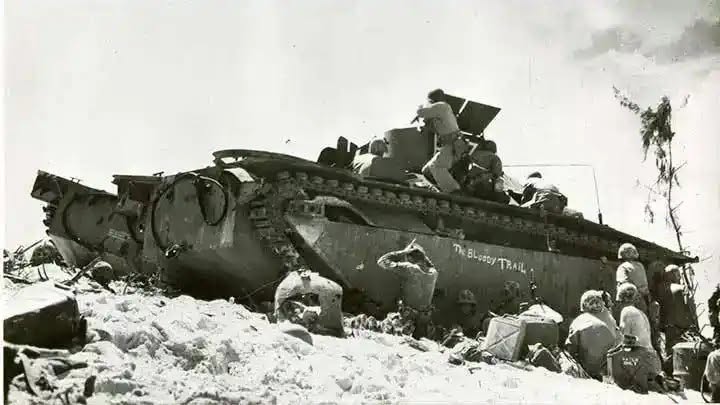 Marines Take Cover Behind “The Bloody Trail”